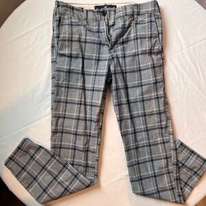 Blue plaid hollister pants, size 28x30